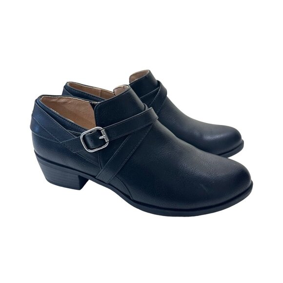 LifeStride Velocity 2.0 Adley Women Black Faux Leather Ankle Booties SZ 6.5M - Picture 8 of 13